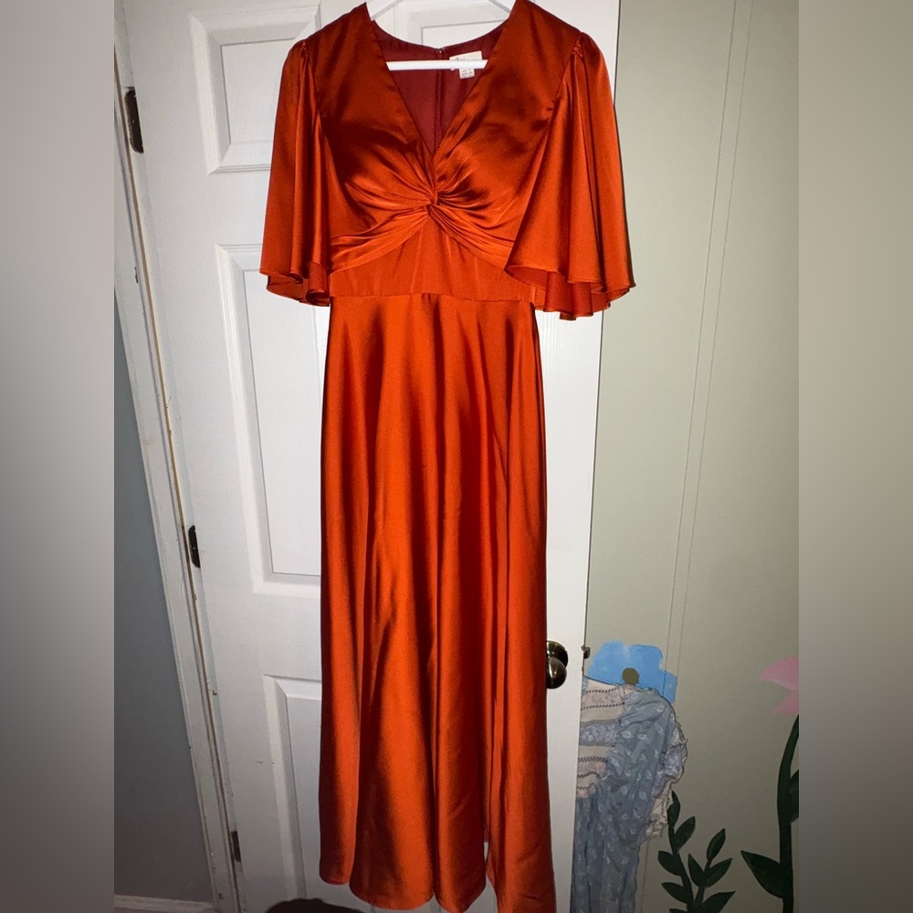 Elegant Orange Evening Dress